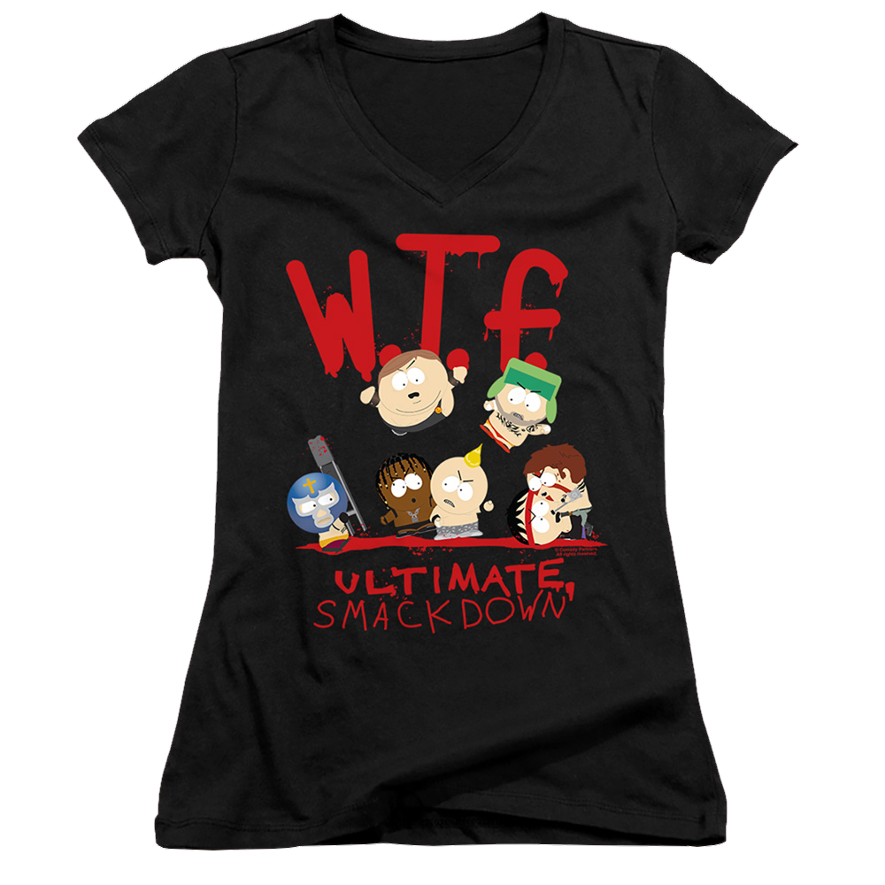 South Park Wtf Ultimate Smackdown - Juniors V-Neck T-Shirt Juniors V-Neck T-Shirt South Park   