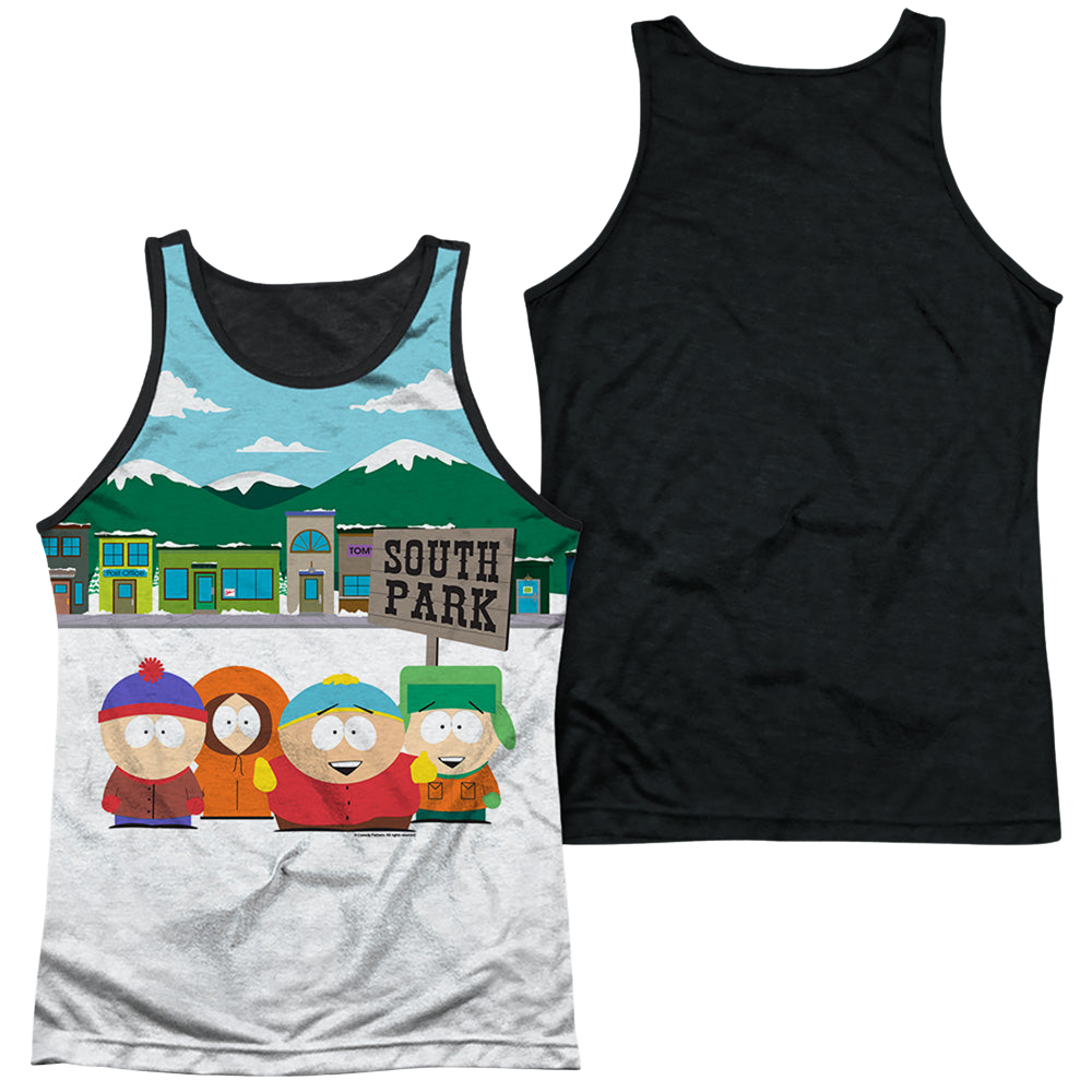 South Park Boys And Sign - Men's Black Back Tank Top Men's Black Back Tank South Park   