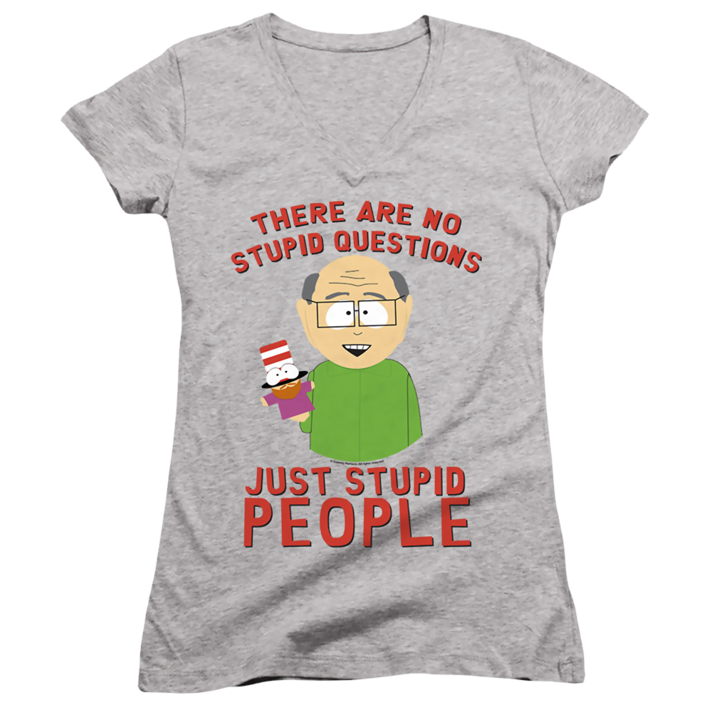 South Park No Stupid Questions - Juniors V-Neck T-Shirt Juniors V-Neck T-Shirt South Park   
