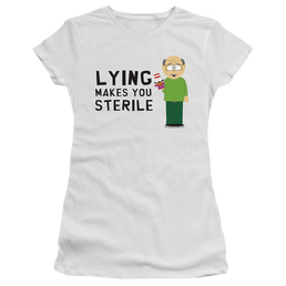 South Park Lying Makes You Sterile - Juniors T-Shirt Juniors T-Shirt South Park   