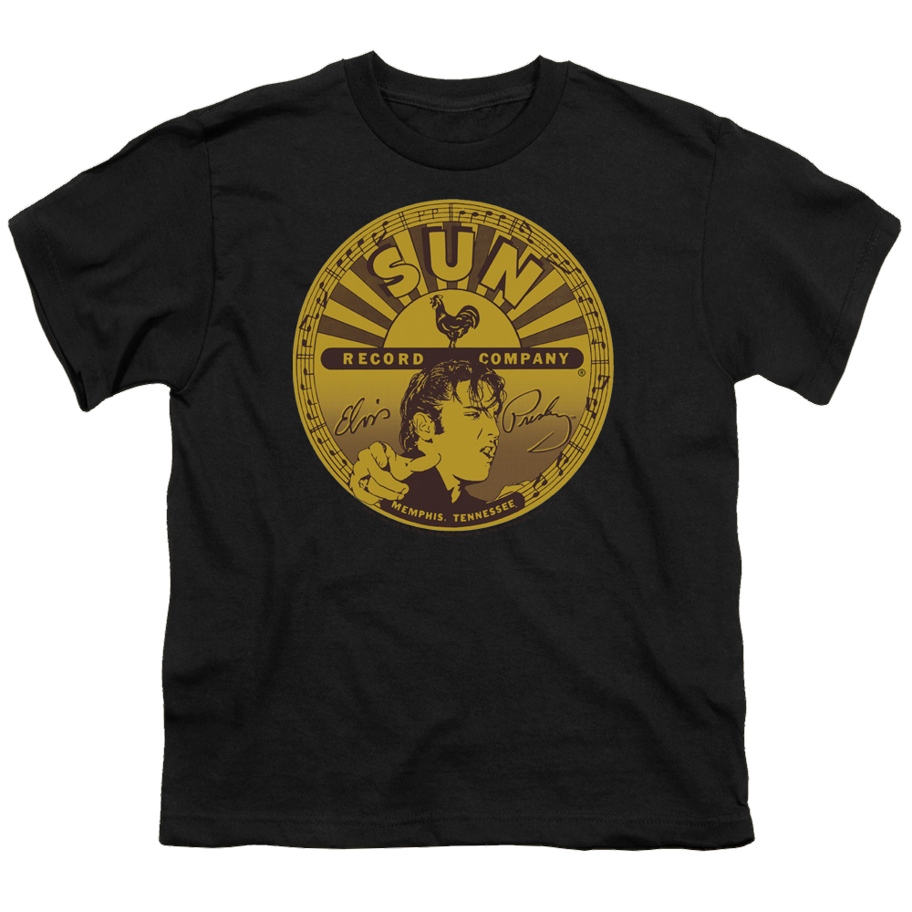Elvis Presley Elvis Full Sun Label - Youth T-Shirt Youth T-Shirt (Ages 8-12) Elvis Presley   