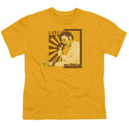 Elvis Presley Sun Records Slvis On The Mic - Youth T-Shirt Youth T-Shirt (Ages 8-12) Elvis Presley   