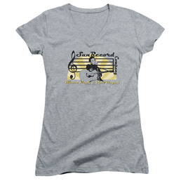 Elvis Presley Sun Record Company - Juniors V-Neck T-Shirt Juniors V-Neck T-Shirt Elvis Presley   
