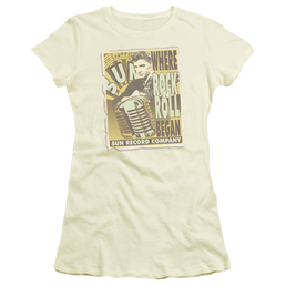 Elvis Presley Rock N Roll Began Poster - Juniors T-Shirt Juniors T-Shirt Elvis Presley   
