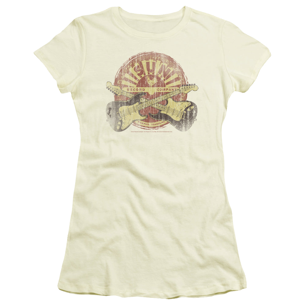 Sun Records Crossed Guitars - Juniors T-Shirt Juniors T-Shirt Sun Records   