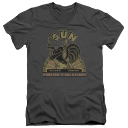 Sun Records Sun Rooster - Men's V-Neck T-Shirt Men's V-Neck T-Shirt Sun Records   