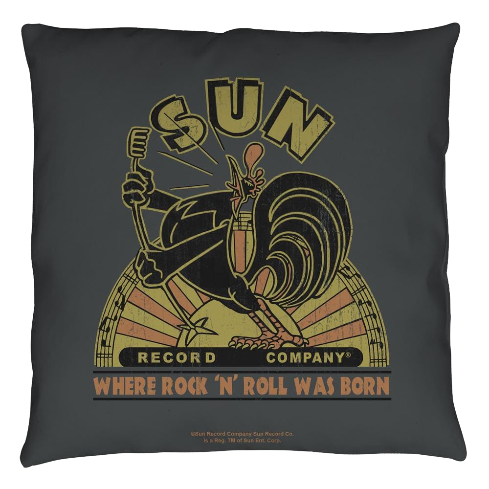 Sun Records Sun Rooster Throw Pillow Throw Pillows Sun Records   