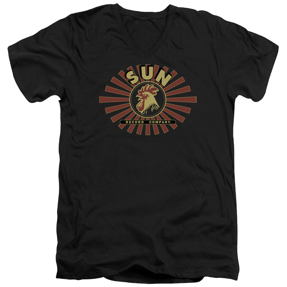 Sun Records Sun Ray Rooster - Men's V-Neck T-Shirt Men's V-Neck T-Shirt Sun Records   