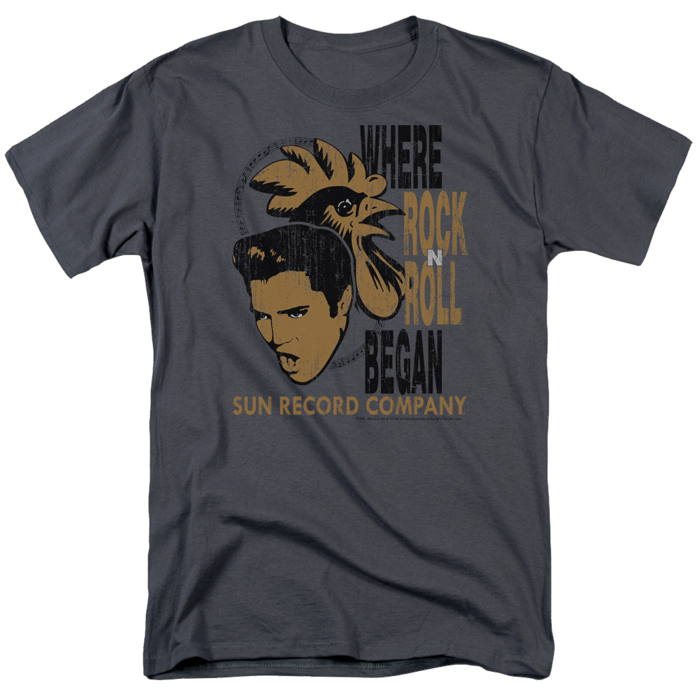 Elvis Presley Elvis And Rooster - Men's Regular Fit T-Shirt Men's Regular Fit T-Shirt Elvis Presley   