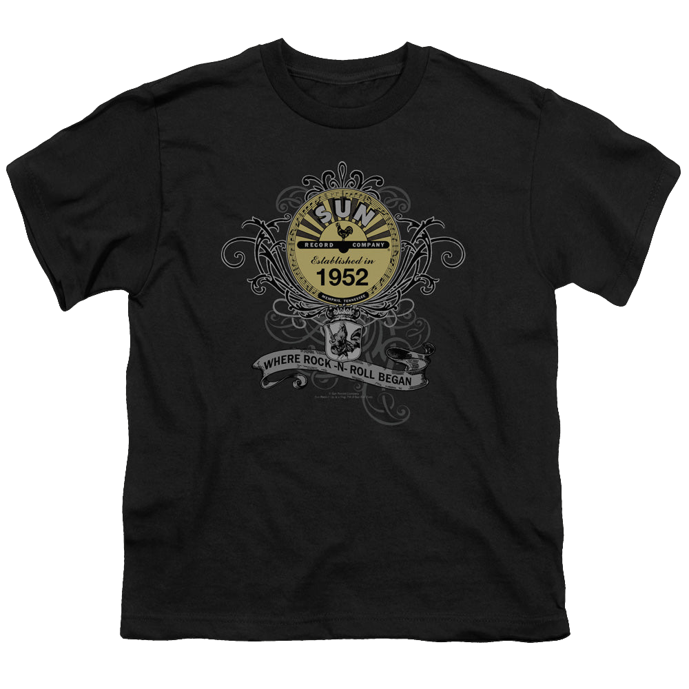 Sun Records Rockin Scrolls - Youth T-Shirt Youth T-Shirt (Ages 8-12) Sun Records   