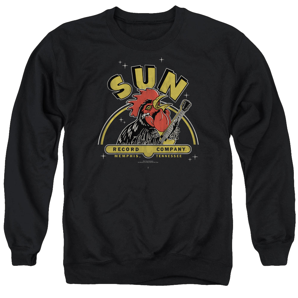 Sun Records Rocking Rooster - Men's Crewneck Sweatshirt Men's Crewneck Sweatshirt Sun Records   