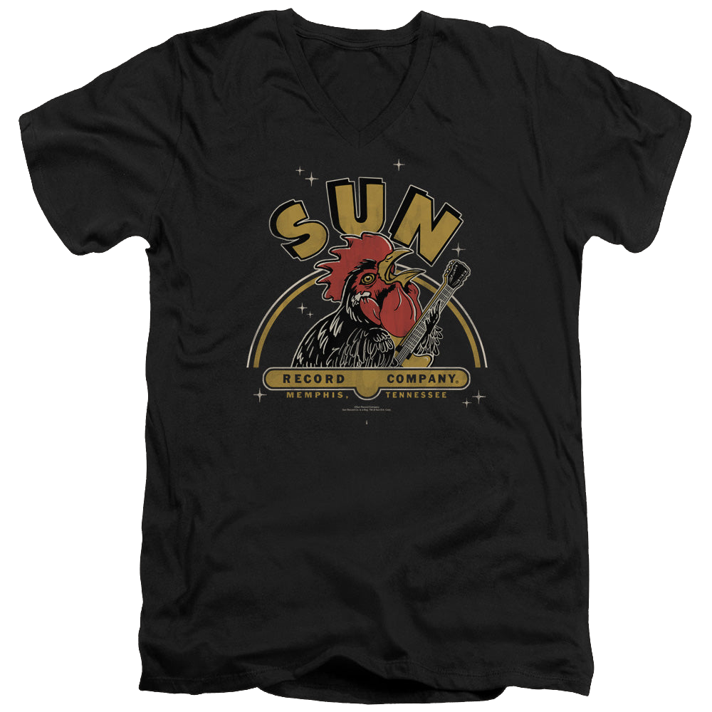Sun Records Rocking Rooster - Men's V-Neck T-Shirt Men's V-Neck T-Shirt Sun Records   