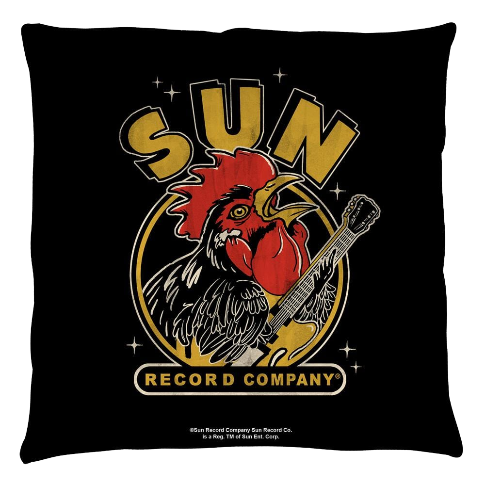 Sun Records Rocking Rooster Throw Pillow Throw Pillows Sun Records   