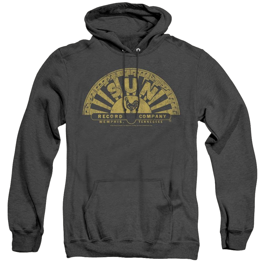 Sun Records Tattered Logo - Heather Pullover Hoodie Heather Pullover Hoodie Sun Records   