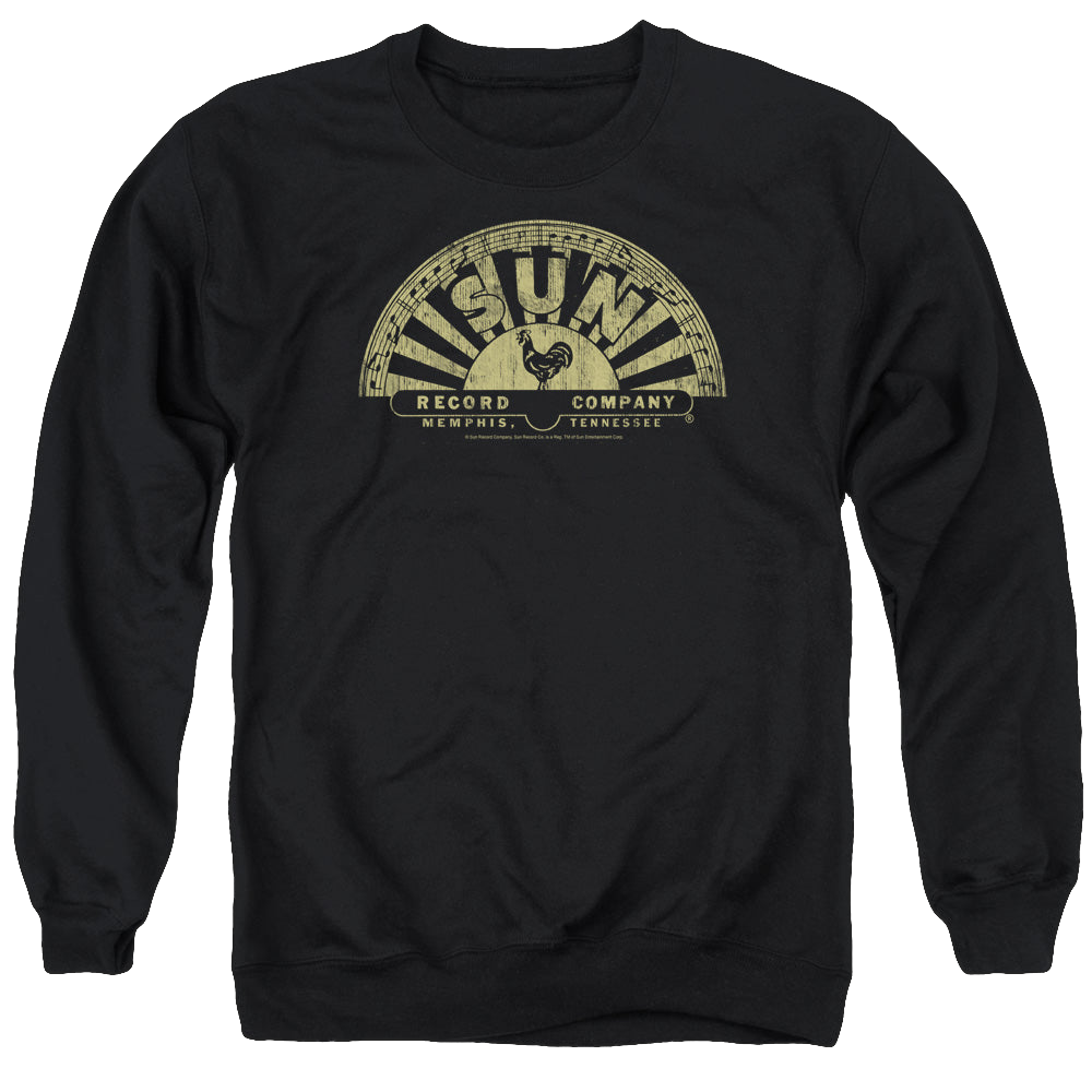 Sun Records Tattered Logo - Men's Crewneck Sweatshirt Men's Crewneck Sweatshirt Sun Records   