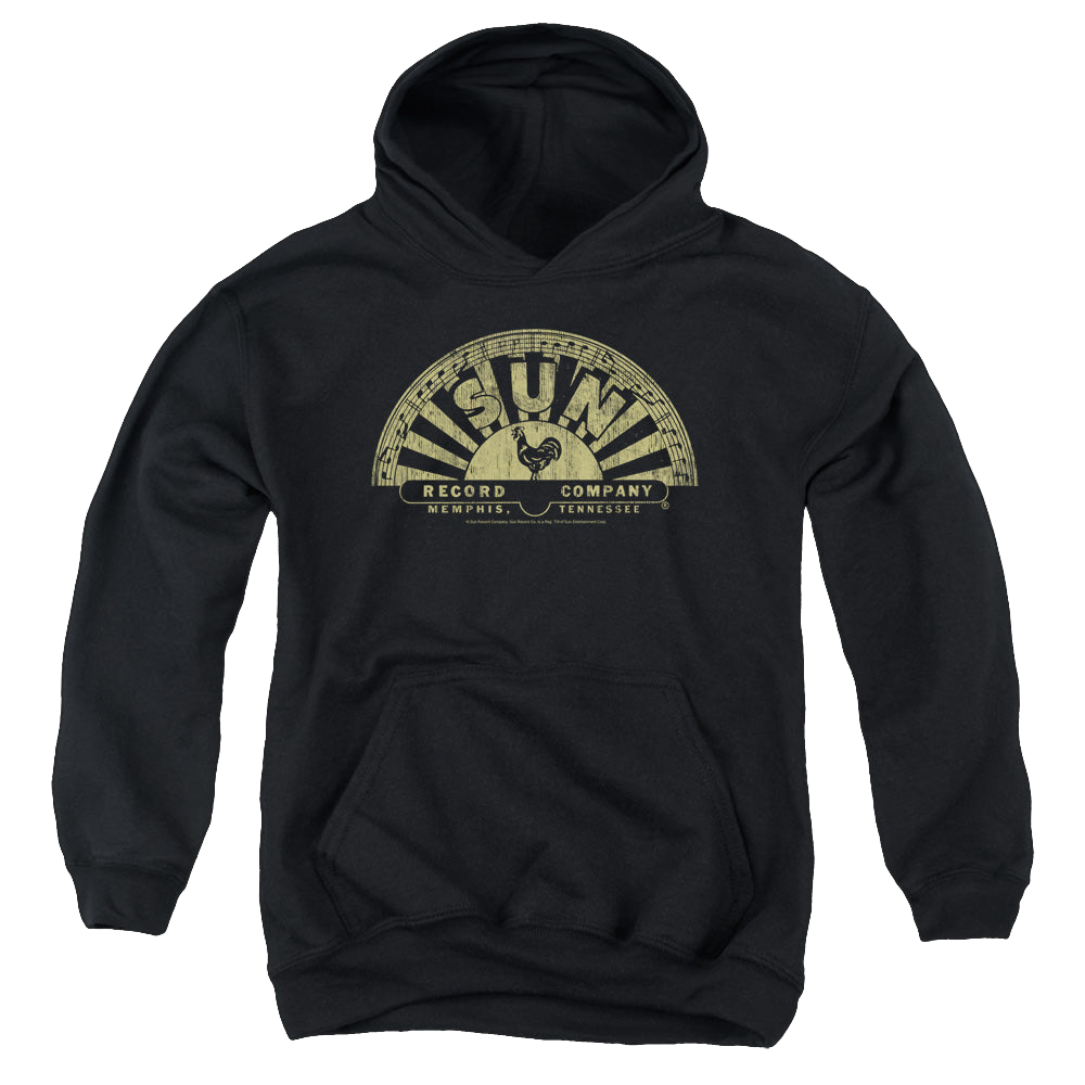 Sun Records Tattered Logo - Youth Hoodie Youth Hoodie (Ages 8-12) Sun Records   