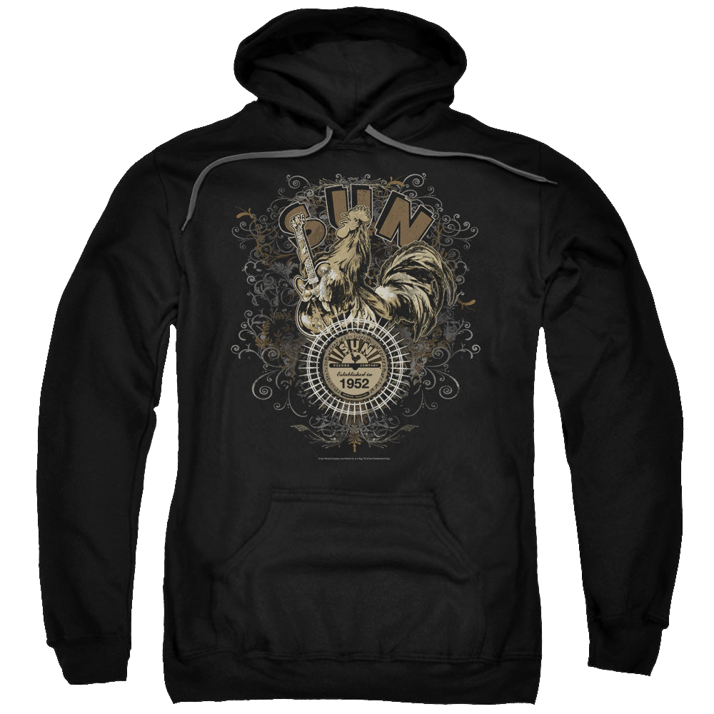 Sun Records Scroll Around Rooster - Pullover Hoodie Pullover Hoodie Sun Records   