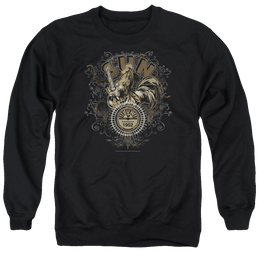 Sun Records Scroll Around Rooster - Men's Crewneck Sweatshirt Men's Crewneck Sweatshirt Sun Records   