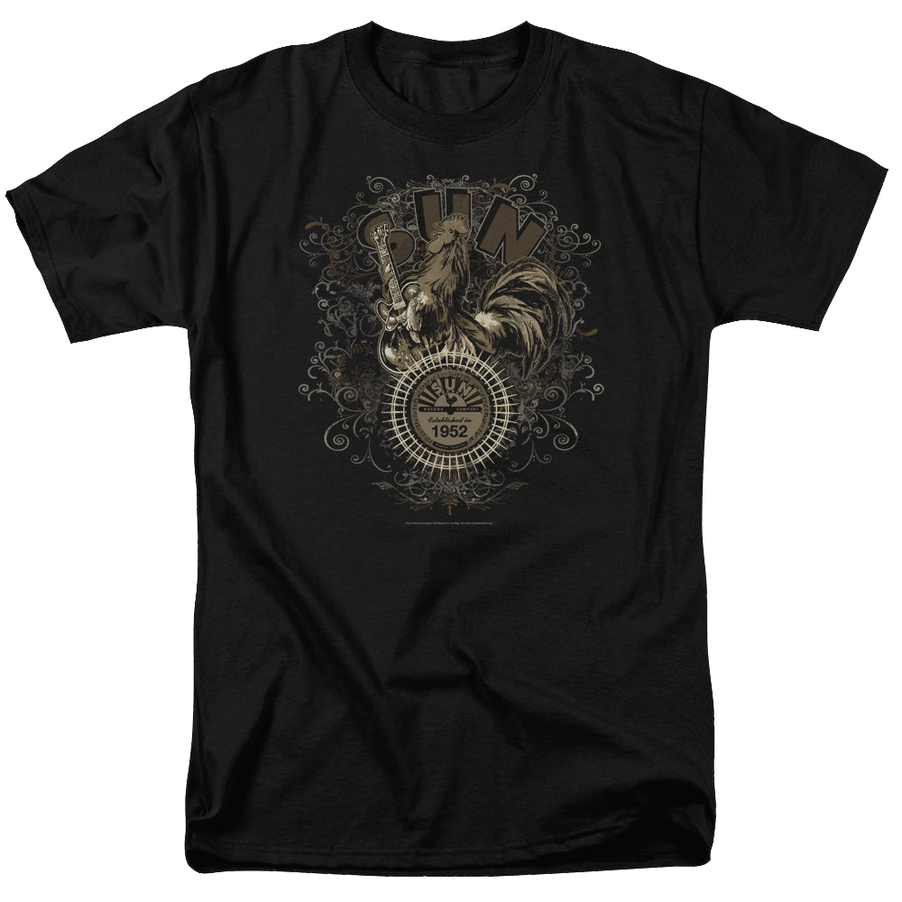 Sun Records Scroll Around Rooster - Men's Regular Fit T-Shirt Men's Regular Fit T-Shirt Sun Records   