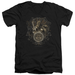 Sun Records Scroll Around Rooster - Men's V-Neck T-Shirt Men's V-Neck T-Shirt Sun Records   