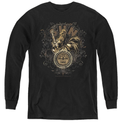 Sun Records Scroll Around Rooster - Youth Long Sleeve T-Shirt Youth Long Sleeve T-Shirt Sun Records   