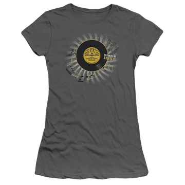 Charcoal juniors t-shirt with Sun Records Established graphic