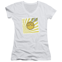 Sun Records Fourty Five - Juniors V-Neck T-Shirt Juniors V-Neck T-Shirt Sun Records   