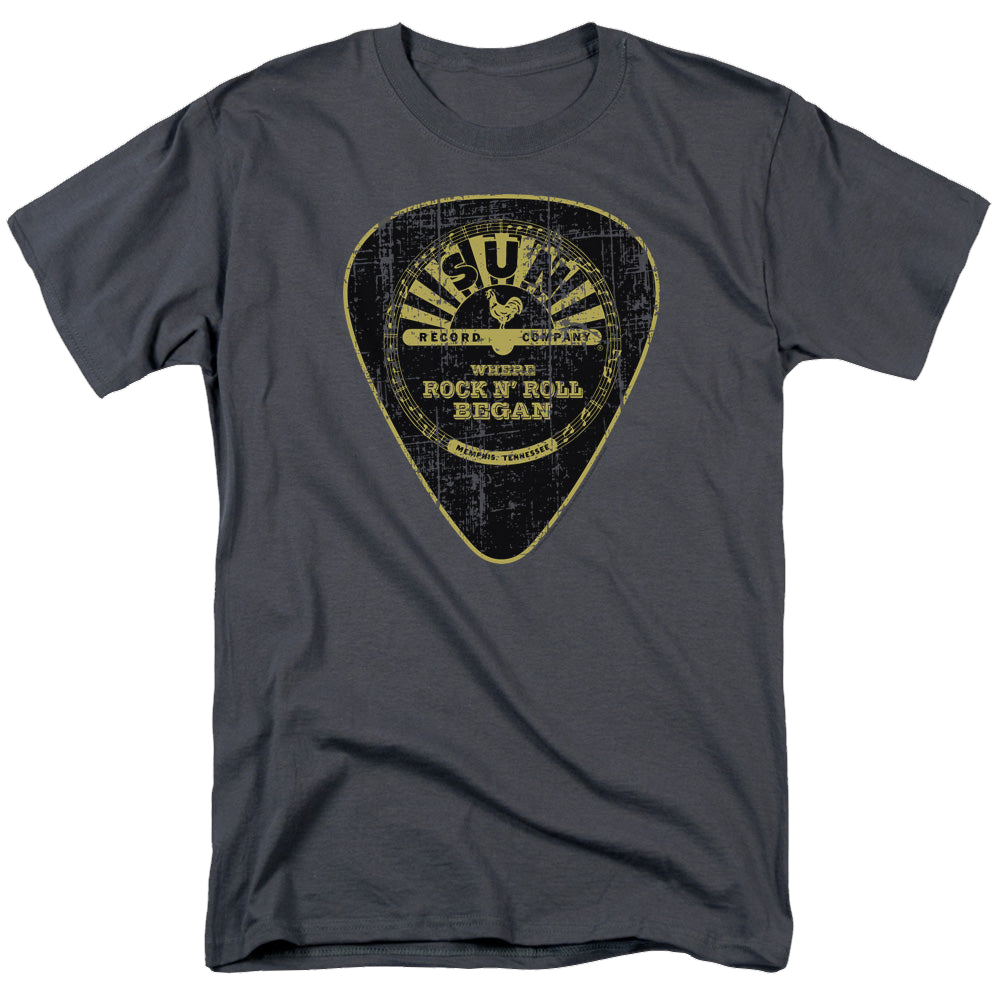 Sun Records Guitar Pick - Men's Regular Fit T-Shirt Men's Regular Fit T-Shirt Sun Records   
