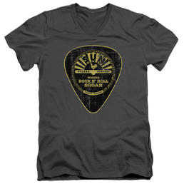 Sun Records Guitar Pick - Men's V-Neck T-Shirt Men's V-Neck T-Shirt Sun Records   