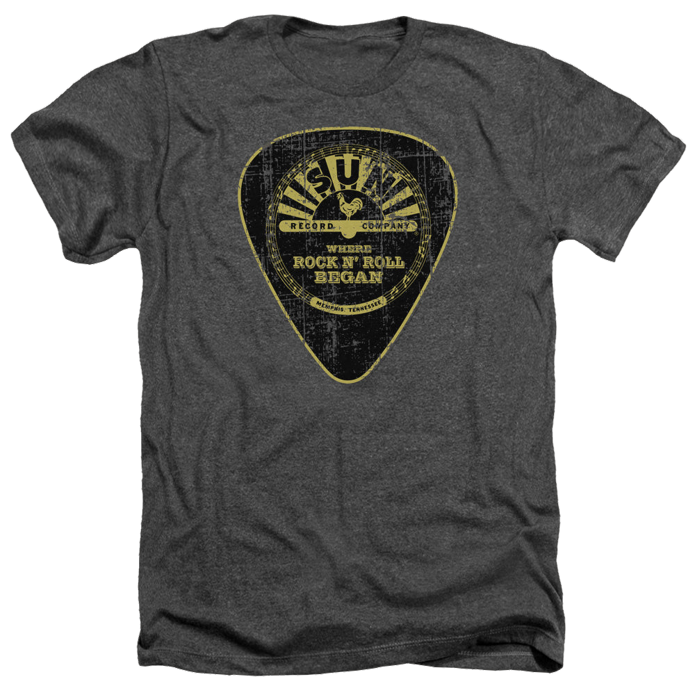 Sun Records Guitar Pick - Men's Heather T-Shirt Men's Heather T-Shirt Sun Records   
