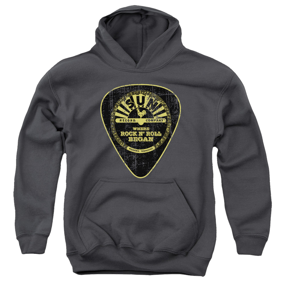 Sun Records Guitar Pick - Youth Hoodie Youth Hoodie (Ages 8-12) Sun Records   