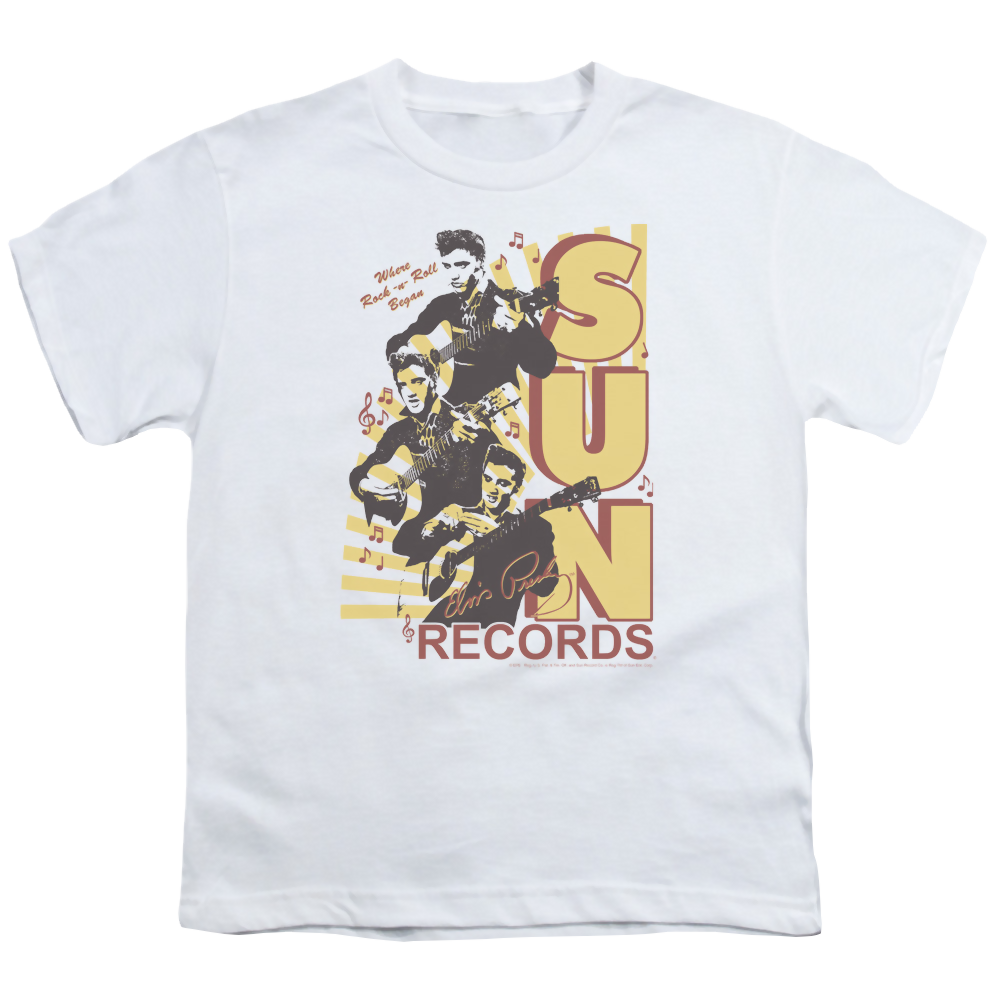 Elvis Presley Tri Elvis - Youth T-Shirt Youth T-Shirt (Ages 8-12) Elvis Presley   