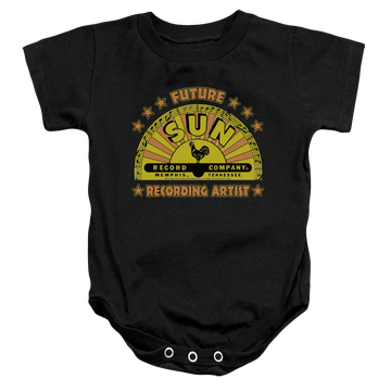 Black baby bodysuit with Sun Records Future Recording Artist graphic