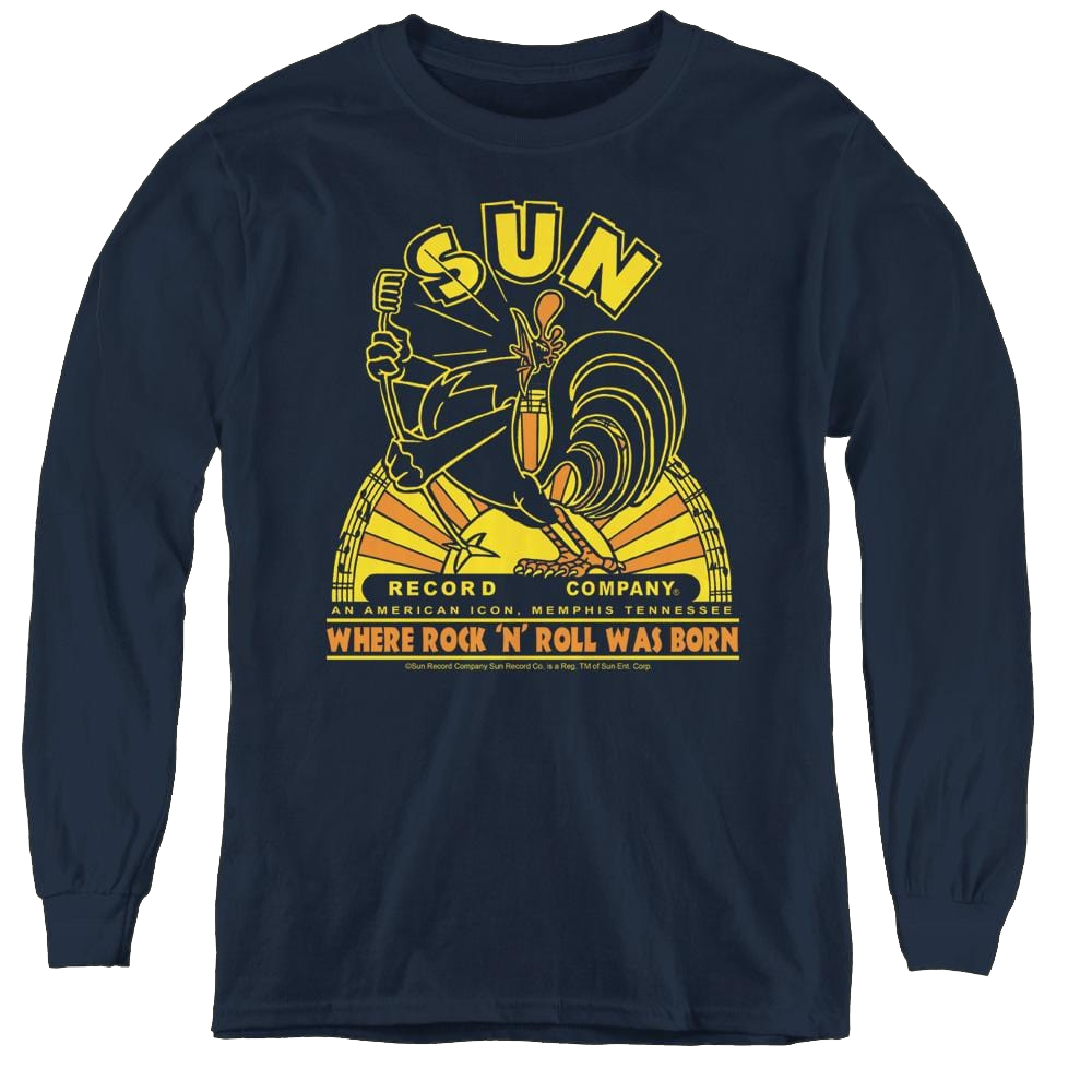 Sun Records Rooster - Youth Long Sleeve T-Shirt Youth Long Sleeve T-Shirt Sun Records   