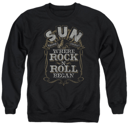 Sun Records Where Rock Began - Men's Crewneck Sweatshirt Men's Crewneck Sweatshirt Sun Records   