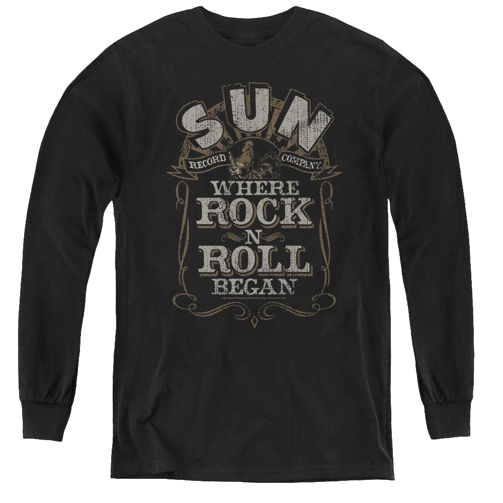 Sun Records Where Rock Began - Youth Long Sleeve T-Shirt Youth Long Sleeve T-Shirt Sun Records   