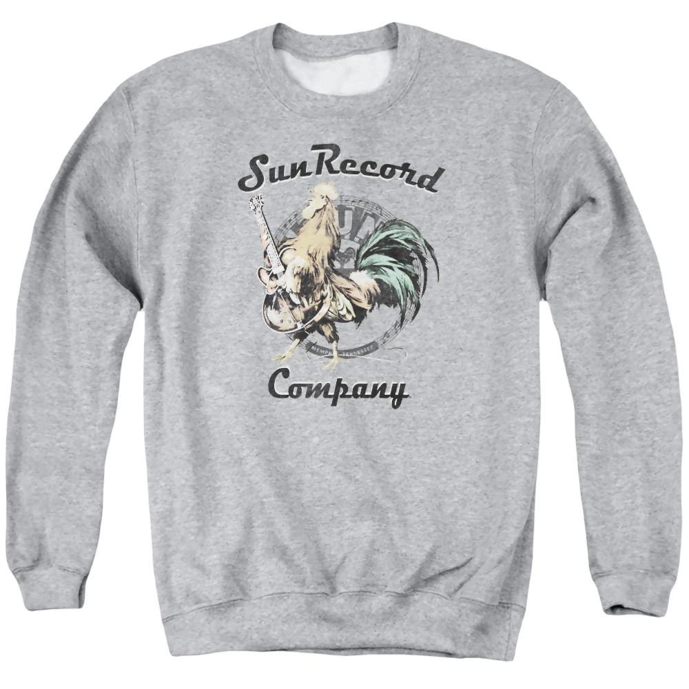 Sun Records Rockin Rooster Logo - Men's Crewneck Sweatshirt Men's Crewneck Sweatshirt Sun Records   