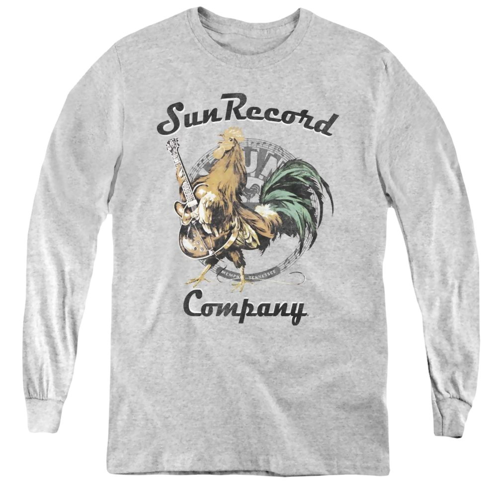 Sun Records Rockin Rooster Logo - Youth Long Sleeve T-Shirt Youth Long Sleeve T-Shirt Sun Records   