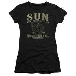 Sun Records Rockabilly Bird - Juniors T-Shirt Juniors T-Shirt Sun Records   