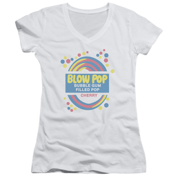 Blow Pop Blow Pop Label - Juniors V-Neck T-Shirt Juniors V-Neck T-Shirt Blow Pop   
