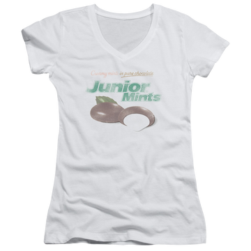 Junior Mints Junior Mints Logo - Juniors V-Neck T-Shirt Juniors V-Neck T-Shirt Junior Mints   