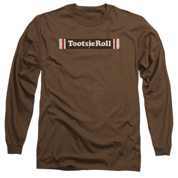 Coffee men's long sleeve t-shirt with Tootsie Roll Logo graphic