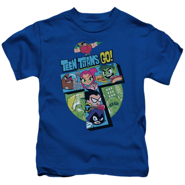 Royal kid's t-shirt for ages 4 to 7 with Teen Titans Go! T graphic
