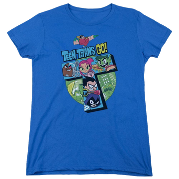 Royal women's t-shirt with Teen Titans Go! Teen Titans Go T graphic