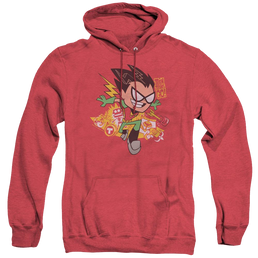 Teen Titans Go! Robin - Heather Pullover Hoodie Heather Pullover Hoodie Teen Titans Go!   