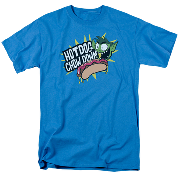 Turquoise men's regular fit t-shirt with Teen Titans Go! Chowdown graphic