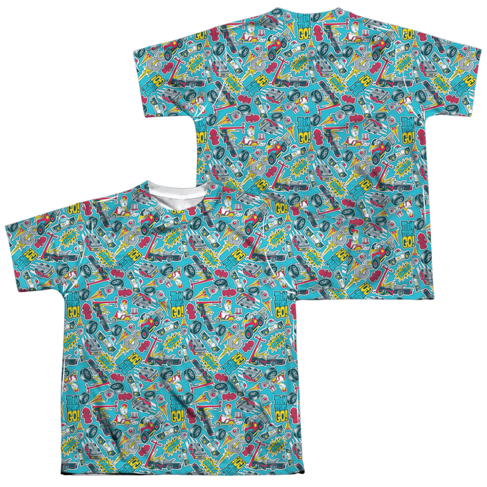 Teen Titans Go! Pattern (Front/Back Print) - Youth All-Over Print T-Shirt Youth All-Over Print T-Shirt (Ages 8-12) Teen Titans Go!   