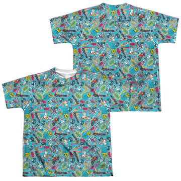 Teen Titans Go! Pattern youth all-over print t-shirt for ages 8 to 12