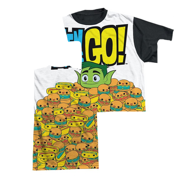Teen Titans Go! Teen Titans Go Burgers & Dogs men's black back t-shirt