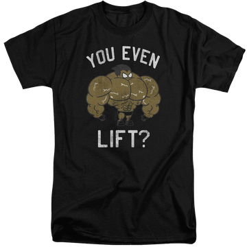 Black men's tall fit t-shirt with Teen Titans Go! Teen Titans Go You Lift graphic